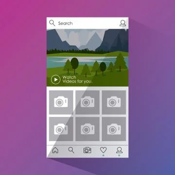 Social network smartphone interface イラスト素材