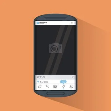 Social network smartphone interface 스톡 일러스트