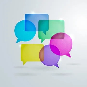 Social Network Speech Bubbles 스톡 일러스트