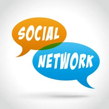 Social network speech bubbles Stock Illustration
