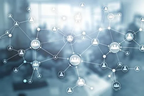 Social network structure. Icon people. Business connections concept. Stock Illustration