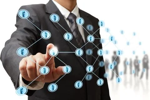 Social network structure Stock Illustration