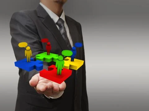 Social network structure Stock Illustration