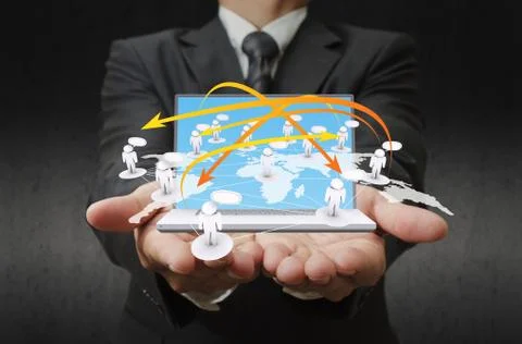 Social network structure Stock Illustration