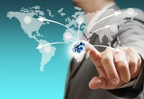 Social network structure Stock Illustration