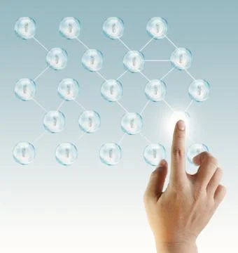 Social network structure Stock Illustration