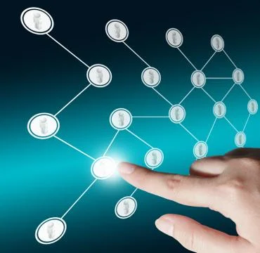 Social network structure Stock Illustration