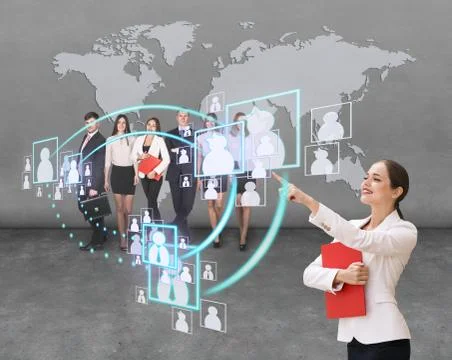 Social network structure Stock Photos