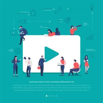 Social network teamwork Stock Illustration