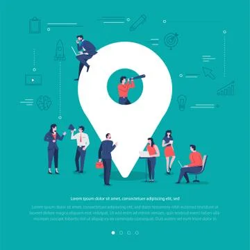 Social network teamwork Stock Illustration