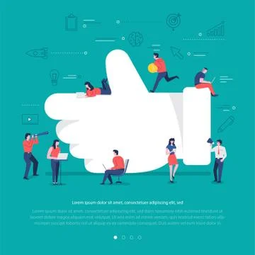 Social network teamwork Stock Illustration