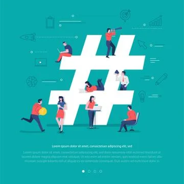 Social network teamwork Stock Illustration