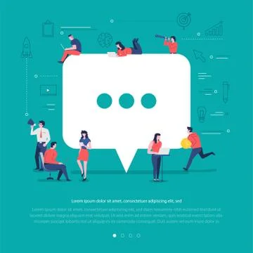 Social network teamwork Stock Illustration