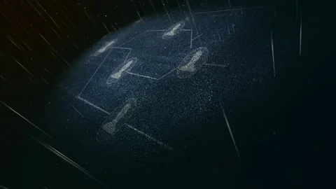 Social network technology animation. Close up shot in slow motion. Stock Footage 151161988