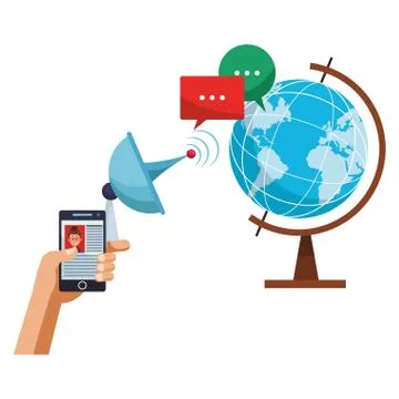 Social network technology イラスト素材