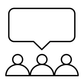 Social network thin line icon. Group user vector illustration isolated on white Stock Illustration