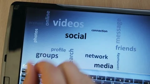 Social network title Stock Footage 8579732