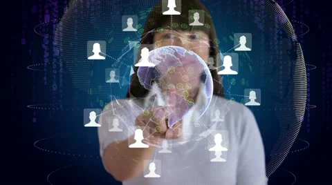Social network touchscreen animation Video stock 12621101