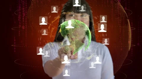 Social network touchscreen animation Stock Footage 12661776