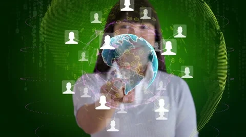 Social network touchscreen animation Stock Footage 12661859