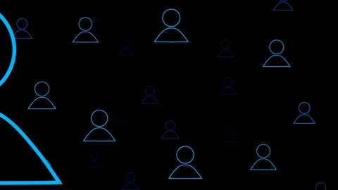 Social network user icon particles loop animation background Stock Footage 251230866