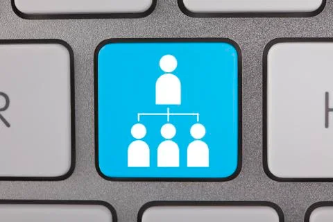 Social Network Users Key Stock Illustration