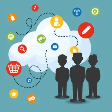Social network vector design Stock Illustration