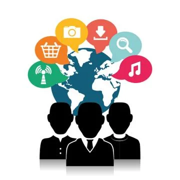 Social network vector design Stock Illustration