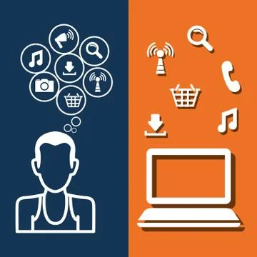 Social network vector design Stock Illustration