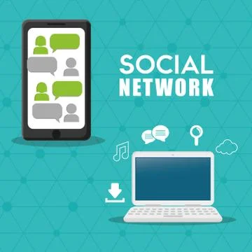 Social network vector design Stock Illustration