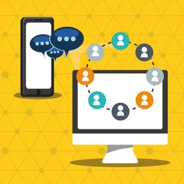 Social network vector design Stock Illustration