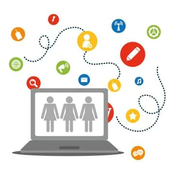 Social network vector design Stock Illustration