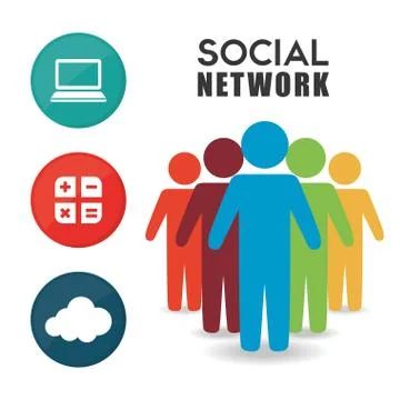 Social network vector design Stock Illustration