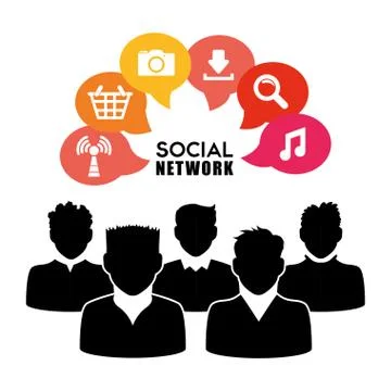 Social network vector design Stock Illustration