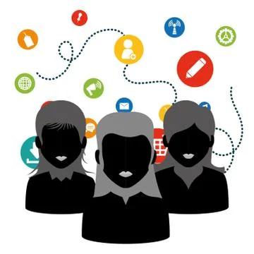 Social network vector design Stock Illustration