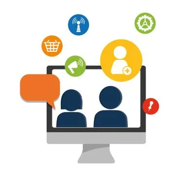 Social network vector design Stock Illustration