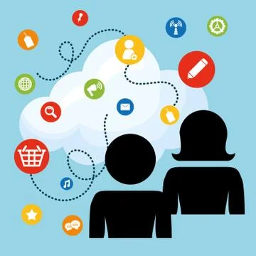 Social network vector design Stock Illustration