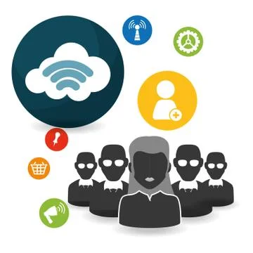 Social network vector design Stock Illustration