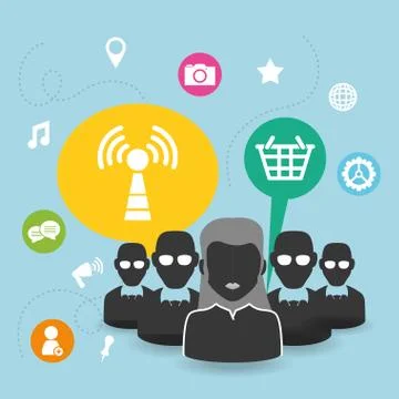 Social network vector design Stock Illustration