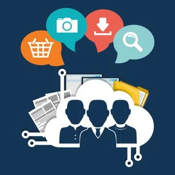 Social network vector design Stock Illustration