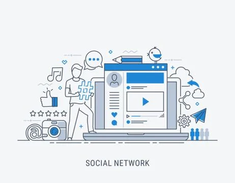 Social network vector illustration Stock Illustration