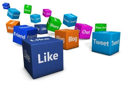 Social Network Web Signs Stock Illustration