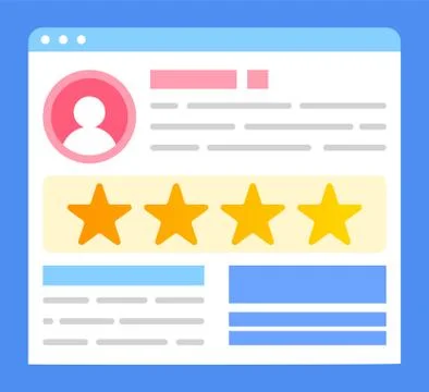 Social Network Website Interface of Page Vector Illustrazione stock