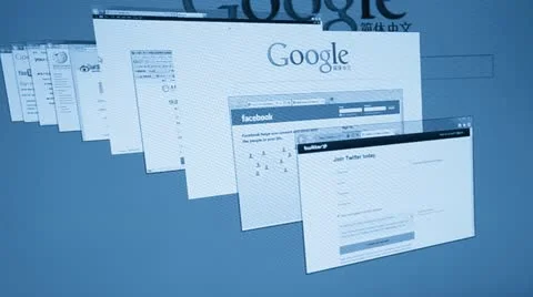 Social network websites Stock Footage 12711844