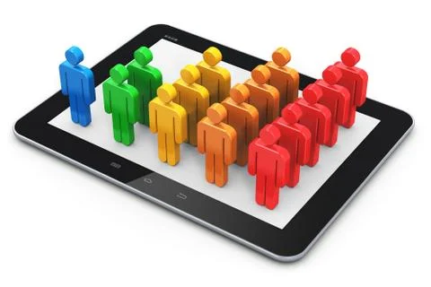 Social networking and client management concept Stock Illustration