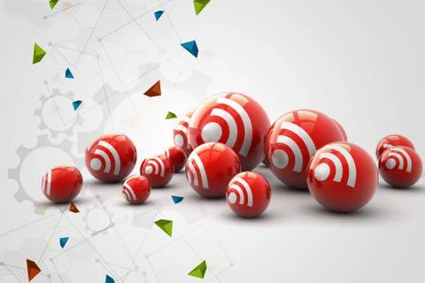 Social networking bubbles 스톡 일러스트