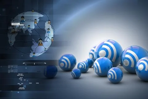 Social networking bubbles Stock Illustration