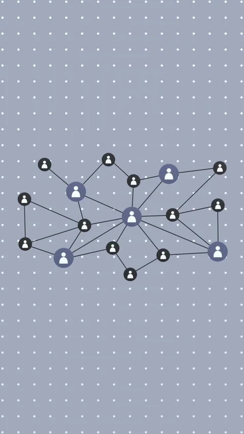 Social Networking, Collaboration Concepts Animation In Vertical Video Format. Stock Footage 310865338