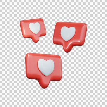 Social networking concept. 3d icon like. Stock Illustration