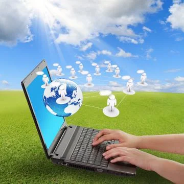 Social networking concept Illustrazione stock